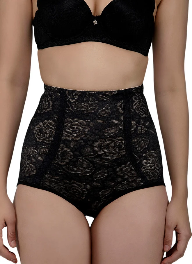 ليس اند مي  Laceandme Women Black & Beige Solid Lace Tummy Tucker